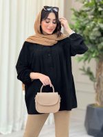 شومیز پیله دار آستین کش کد 6534 - تصویر 6