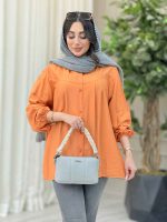 شومیز پیله دار آستین کش کد 6534 - تصویر 4