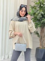 شومیز پیله دار آستین کش کد 6534 - تصویر 18