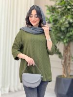 شومیز جلو بسته مهرنوش کد 6402 - تصویر 7