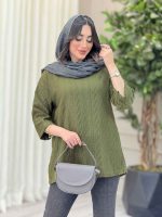 شومیز جلو بسته مهرنوش کد 6402 - تصویر 9