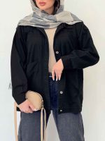 مانتو کتان رنگی زاپ دار کد 6301 - تصویر 11