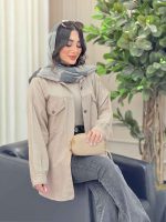 مانتو جیب پاکتی پرنیا کد 6569 - تصویر 2