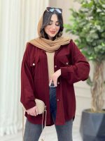 مانتو جیب پاکتی پرنیا کد 6569