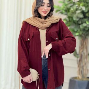 مانتو جیب پاکتی پرنیا کد 6569