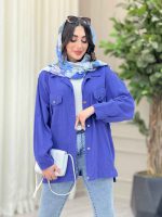 مانتو کتان چهارجیب لیدا کد 6560