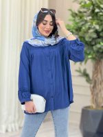 شومیز جلو چین دوخت دار کد 6533 - تصویر 15