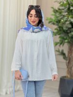 شومیز جلو چین دوخت دار کد 6533 - تصویر 7
