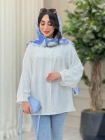 شومیز جلو چین دوخت دار کد 6533 - تصویر 14