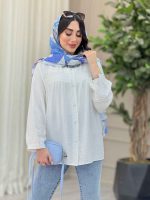 شومیز جلو چین دوخت دار کد 6533 - تصویر 10