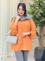 شومیز جلو چین دوخت دار کد 6533 - تصویر 12