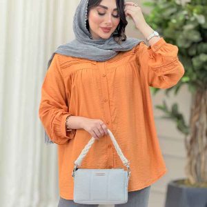 شومیز جلو چین دوخت دار کد 6533