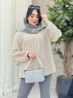 شومیز جلو چین دوخت دار کد 6533 - تصویر 17
