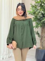 شومیز جلو چین دوخت دار کد 6533 - تصویر 16