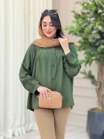 شومیز جلو چین دوخت دار کد 6533 - تصویر 2