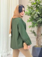 شومیز جلو چین دوخت دار کد 6533 - تصویر 13