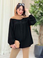 شومیز جلو چین دوخت دار کد 6533 - تصویر 19