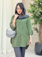 مانتو یقه دو دکمه گیلدا کد 6576 - تصویر 3