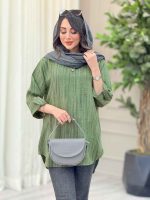 مانتو یقه دو دکمه گیلدا کد 6576 - تصویر 17
