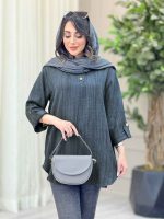 مانتو یقه دو دکمه گیلدا کد 6576 - تصویر 11