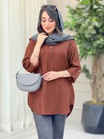 مانتو یقه دو دکمه گیلدا کد 6576 - تصویر 9