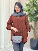مانتو یقه دو دکمه گیلدا کد 6576 - تصویر 23