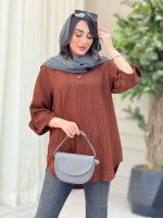 مانتو یقه دو دکمه گیلدا کد 6576 - تصویر 5