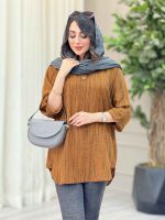 مانتو یقه دو دکمه گیلدا کد 6576 - تصویر 2