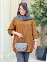 مانتو یقه دو دکمه گیلدا کد 6576 - تصویر 14