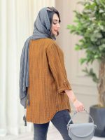 مانتو یقه دو دکمه گیلدا کد 6576 - تصویر 10