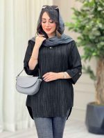 مانتو یقه دو دکمه گیلدا کد 6576 - تصویر 12