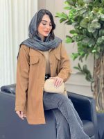 مانتو بغل سه دکمه چکاوک کد 6421 - تصویر 15