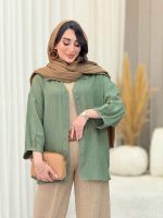 مانتو آستین پیله تلما کد 6618 - تصویر 9