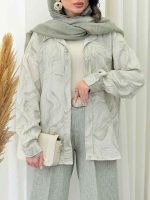 شومیز آبرنگی تک جیب کد 6627 - تصویر 3