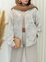 شومیز آبرنگی تک جیب کد 6627 - تصویر 2