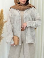 شومیز آبرنگی تک جیب کد 6627 - تصویر 7