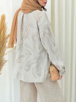شومیز آبرنگی تک جیب کد 6627 - تصویر 5