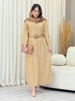 پیراهن بلند دو جیب آستین پاگن کد 6632 - تصویر 4