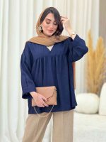 مانتو جلو بسته چین دار کد 6619 - تصویر 27