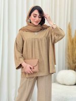 مانتو جلو بسته چین دار کد 6619 - تصویر 38