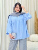 مانتو جلو بسته چین دار کد 6619 - تصویر 18