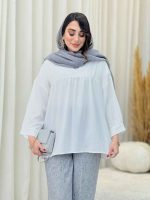 مانتو جلو بسته چین دار کد 6619 - تصویر 11