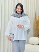 مانتو جلو بسته چین دار کد 6619 - تصویر 17