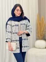 مانتو دانتل مغزی دوزی کد 6621