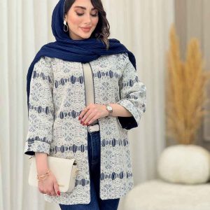 مانتو دانتل مغزی دوزی کد 6621