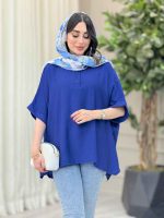 مانتو پانچ یقه دو دکمه کد 6649 - تصویر 14