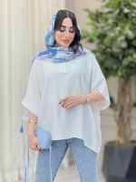 مانتو پانچ یقه دو دکمه کد 6649 - تصویر 21