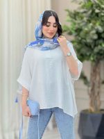 مانتو پانچ یقه دو دکمه کد 6649 - تصویر 6