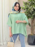 مانتو پانچ یقه دو دکمه کد 6649 - تصویر 16