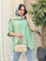 مانتو پانچ یقه دو دکمه کد 6649 - تصویر 5